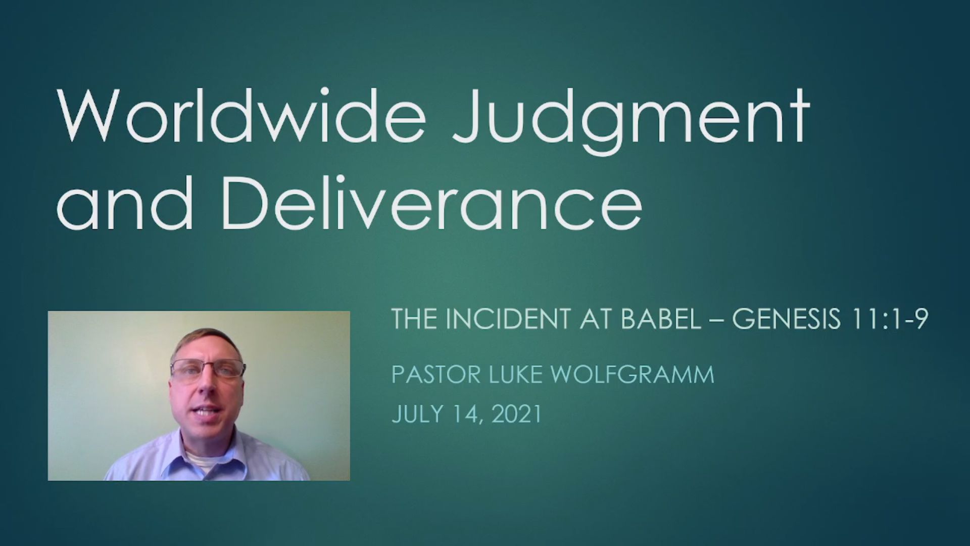 The incident at Babel – Genesis 11:1-9